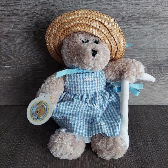 2004 Starbucks Bearista Bo Peep 30th Edition Plush Bear Gingham Dress NWT - Picture 1 of 8